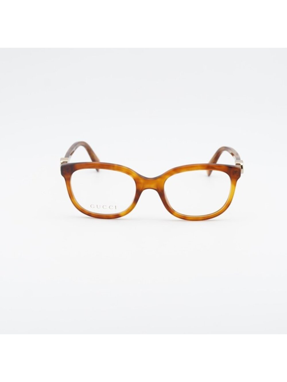 Gucci GG1075O 002 Eyeglasses Light Havana 48mm Square Frame - Picture 2 of 10